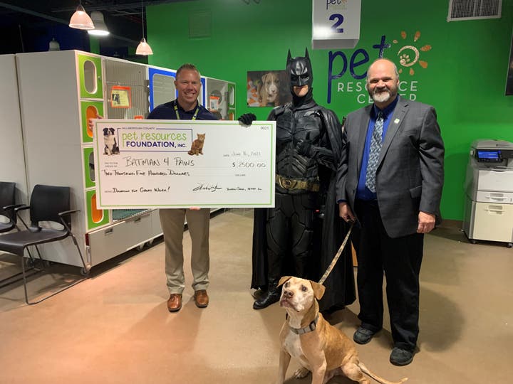 The Hillsborough County Pet Resources Foundation made a $2,500 donation to Chris Van Dorn to assist his mission of delivering rescue animals to new homes. (HCPRF)